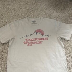 47 Brand White Shirt with Red Design